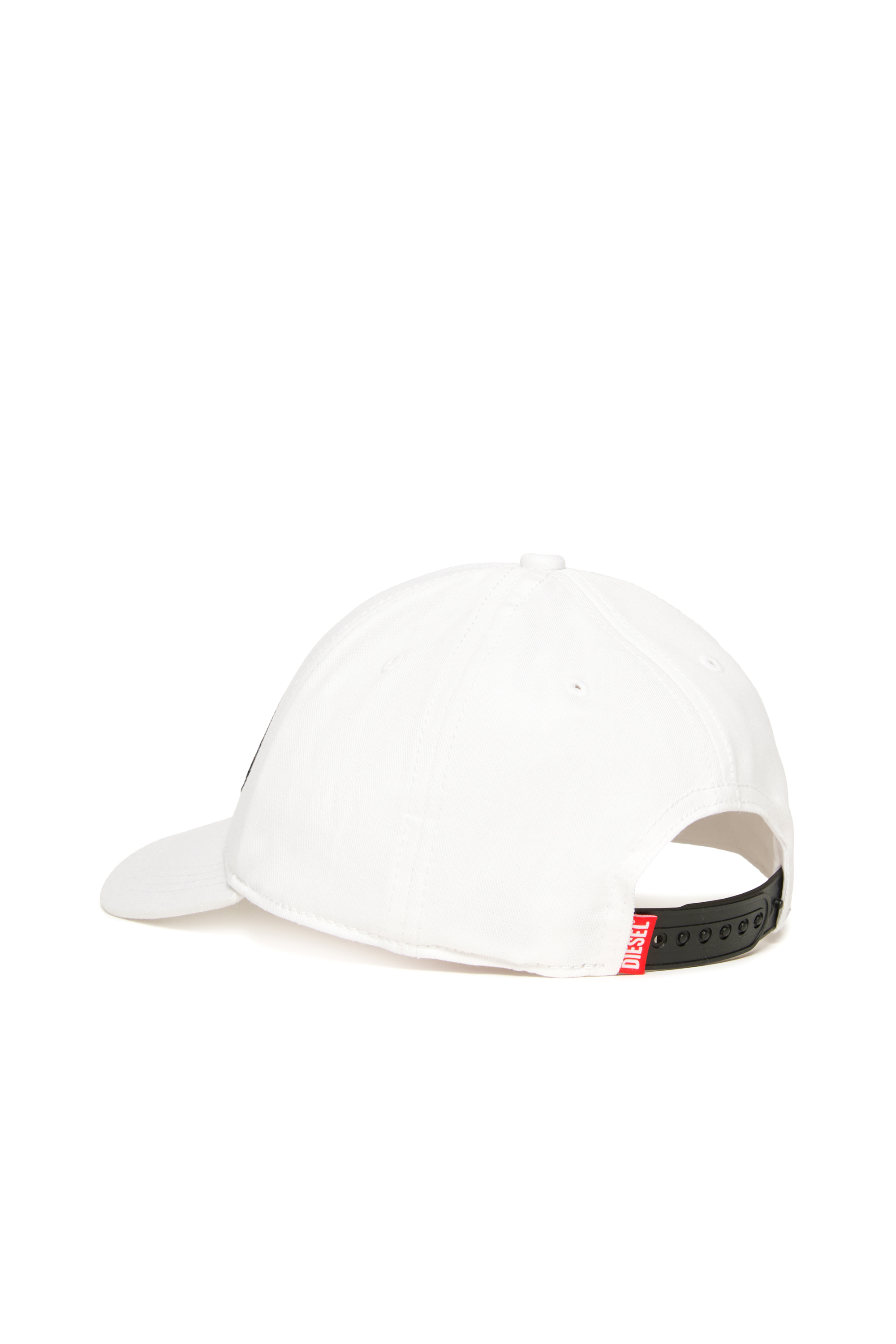 Diesel - FRENDIL, Casquette de baseball avec broderie Oval D Homme in Blanc - 2