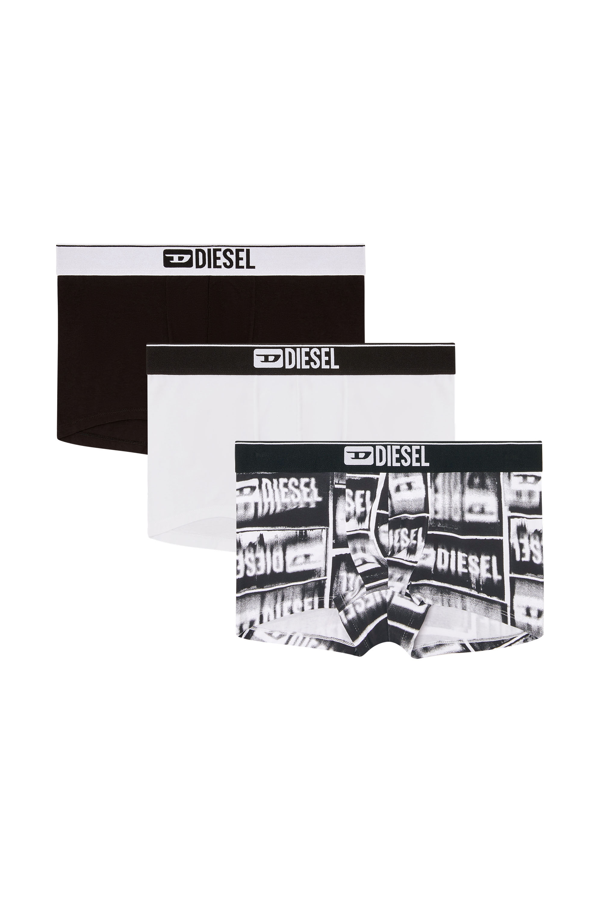 Diesel - DAMIEN-D-BOX-3PACK, Lot de 3 boxers en coton stretch Homme in Polychrome - 1